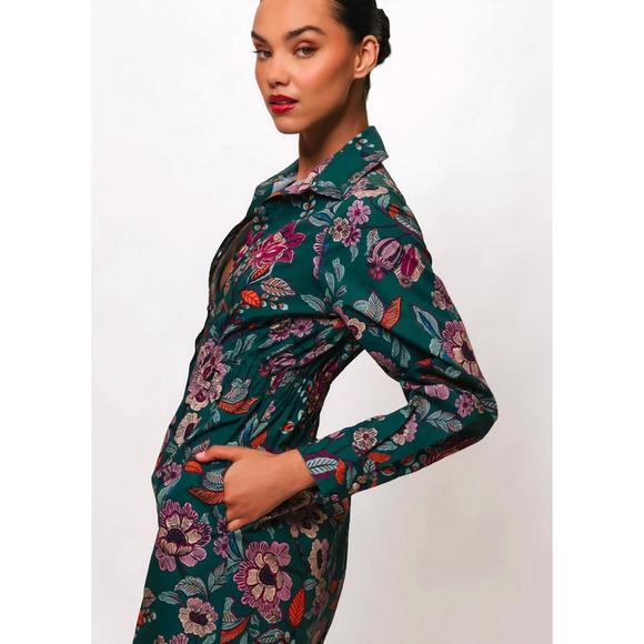 NEW HUTCH anja mini dress in teal japonisme floral - Picture 3 of 3